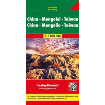 Carte routière Chine Mongolie Taiwan 1:3 Mio. / Freytag & Berndt