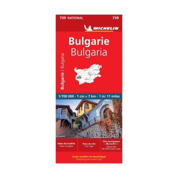 Carte routière Michelin 739 Bulgarie 1:700 000 