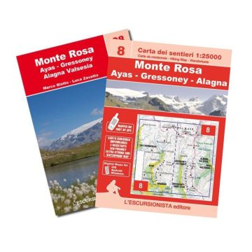 Carte de randonnée 8 Monte Rosa 1:25 000  / Escursionista 