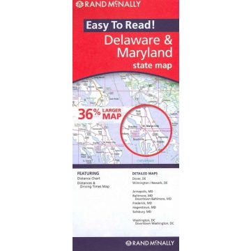 Carte routière Delaware & Maryland State Map / Rand McNally