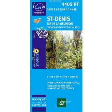 Carte topographique IGN 4402 RT Saint-Denis (La Réunion) 1:25 000