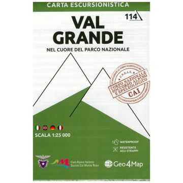 Carte de randonnée Val Grande 1:25 000 / Geo4Map 114