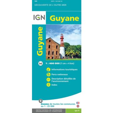 Carte routière Guyane 1:400 000 / IGN