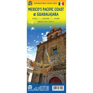 Carte routière Mexico's Pacific Coast & Guadalajara 1:1 500 000 / ITMB
