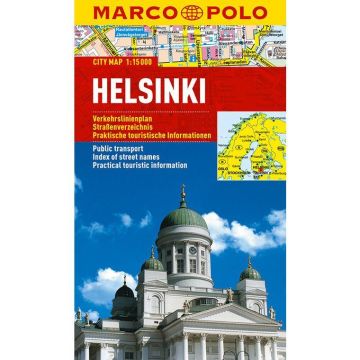 Plan de ville Helsinki 1:15 000 / Marco Polo City Map