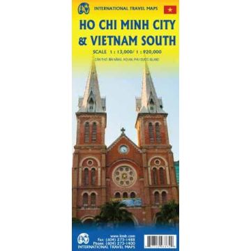 Plan de ville Ho Chi Minh City 1:13 000 / Carte routière South Vietnam 1:920 000