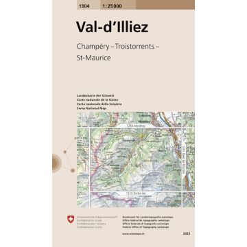 1304 Val-d'Illiez 1:25 000 / Swisstopo