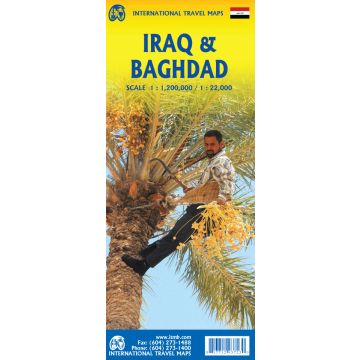 Carte routière Iraq 1:1 200 000 / Plan de ville Baghdad 1:22 000 / ITMB