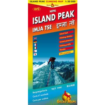 Carte d'escalade Island Peak 1:20 000 / Gecko Maps