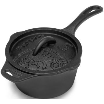 Casserole en fonte avec couvercle