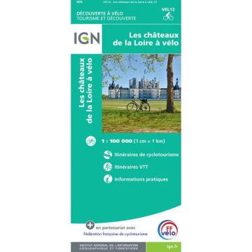 Velokarte Les châteaux de la Loire à vélo 1:100 000 / IGN