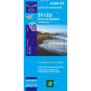 Carte topographique IGN 4404 RT Saint-Leu (La Réunion) 1:25 000