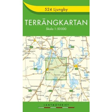 Carte topographique Terrängkartan 524 Ljungby 1:50 000 