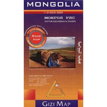 Carte routière Mongolia 1:2 Mio. / Gizi Map