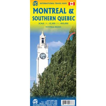 Carte routière Southern Quebec 1:850 000 Plan de ville Montreal 1:12 500 / ITMB
