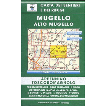 Carte topographique Multigraphic 28 Mugello Alto Mugello 1:25 000
