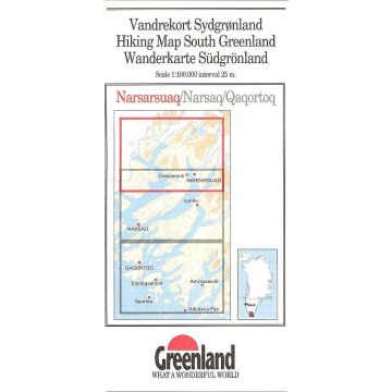 Carte de randonnée 1 Narsarsuaq 1:100 000 (Greenland) / Harvey Maps