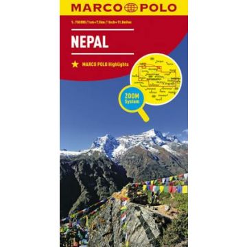 Carte routière Népal 1:750 000 / Marco Polo