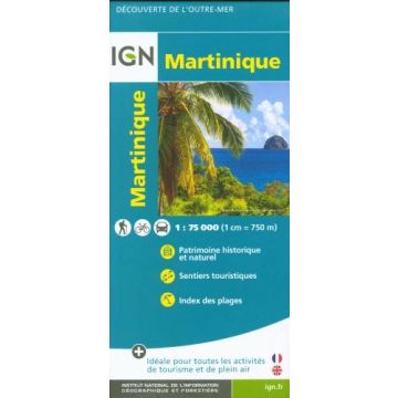 Carte routière Martinique 1:75 000 / IGN