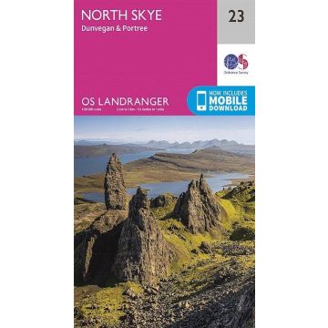 Carte topographique OS 23 North Skye 1:50 000 / Landranger