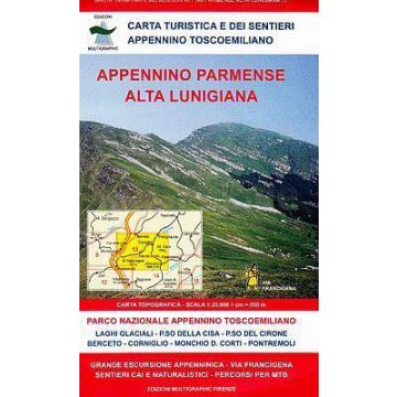 Carte de randonnée Multigraphic 13 Appennino Parmense, Alta Lunigiana 1:25 000