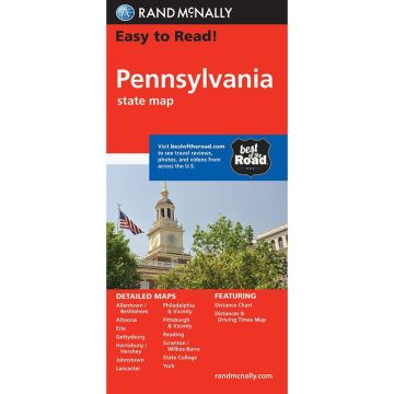 Carte routière Pennsylvania State Map / Rand McNally