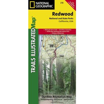 Carte topographique Redwood National Parc 1:70 000 / National Geographic