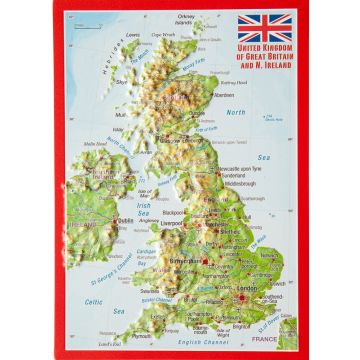 Grande-Bretagne carte postale en relief