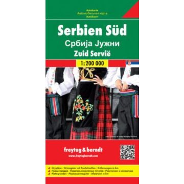 Carte routière Serbie Sud 1:200 000 / Freytag & Berndt