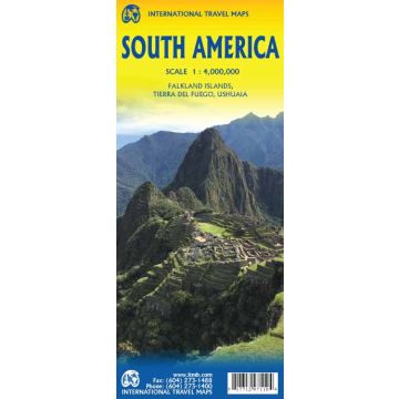 Carte routière South America 1:4 Mio. / ITMB