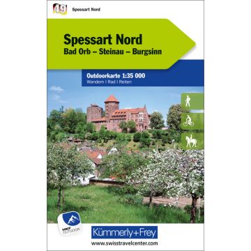 Carte de randonnée Spessart Nord 1:35 000 / Kümmerly & Frey Outdoorkarte 49 