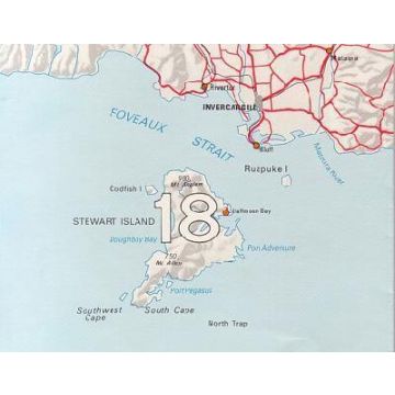 Carte topographique Stewart Island 1:250 000 / Survey & Information