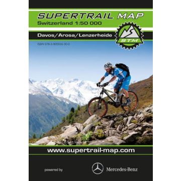 Bikekarte Supertrail Map Davos/Arosa/Lenzerheide