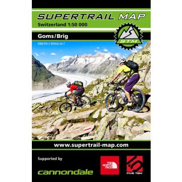 Bikekarte Supertrail Map Goms/Brig