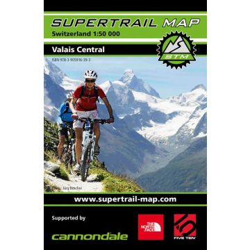 Bikekarte Supertrail Map Valais Central