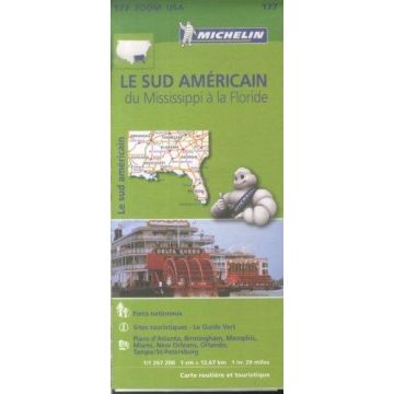 Carte routière Michelin 177 Zoom Le Sud Américain 1:1 267 000