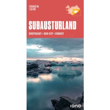 Carte routière Islande Ferdakort 4 1:250 000 Sudausturland / Idnu