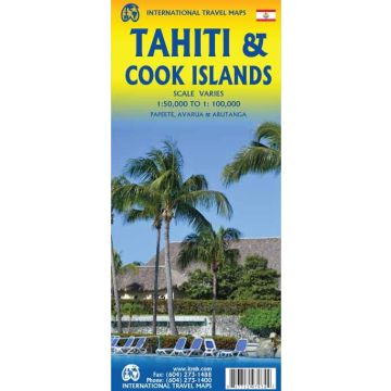 Carte routière Tahiti & Cook Islands 1:50 000 - 1:100 000 / ITMB