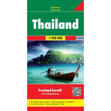 Carte routière Thaïlande 1:900 000 / Freytag & Berndt