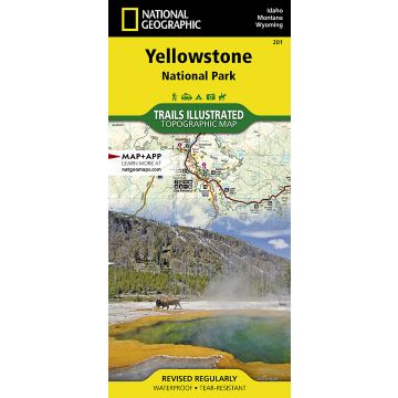 Carte topographique Yellowstone National Park 1:130 000 / National Geographic