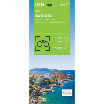 Carte topographique IGN D2B Haute-Corse 1:100 000 / Top 100
