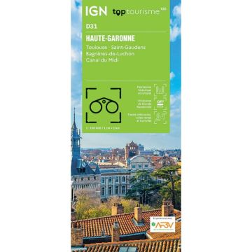 Carte topographique IGN D31 Haute-Garonne 1:100 000 / Top 100