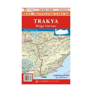 Carte routière Trakya (Thrace oriental) 1:320 000 / Mep Medya