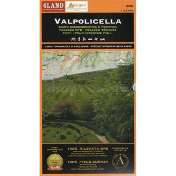 Carte de randonnée et VTT Valpolicella 1:25 000 / 4Land