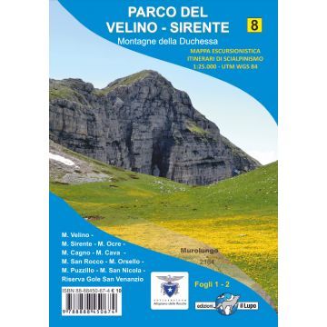 Carte de randonnée Velino Sirente 1:25 000 / Il Lupo