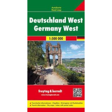 Carte routière Allemagne Ouest 1:500 000 / Freytag & Berndt