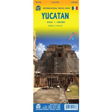 Carte routière Yucatan 1:500 000 / ITMB