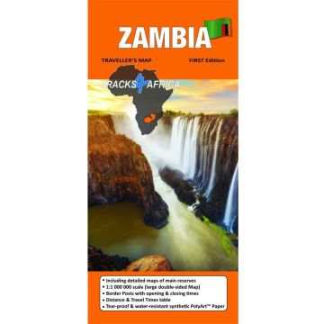 Carte routière Zambia 1:1 Mio. / Tracks4Africa