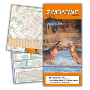 Carte routière Zimbabwe 1:1 Mio. / Tracks4Africa