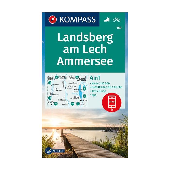 Wanderkarte Landsberg am Lech Kompass 189 hajk.ch